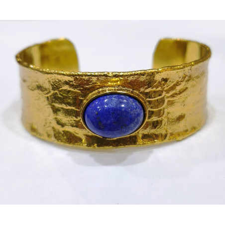 Bracelet Lapis-Lazuli Laiton Plaqué Or Collection NIIKI PARIS