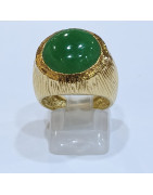 Bague Jade Laiton Plaqué Or Taille 53 Collection NIIKI PARIS