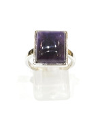 Bague Améthyste Argent 925 Cabochon
