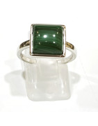 Bague Malachite Argent 925 Cabochon