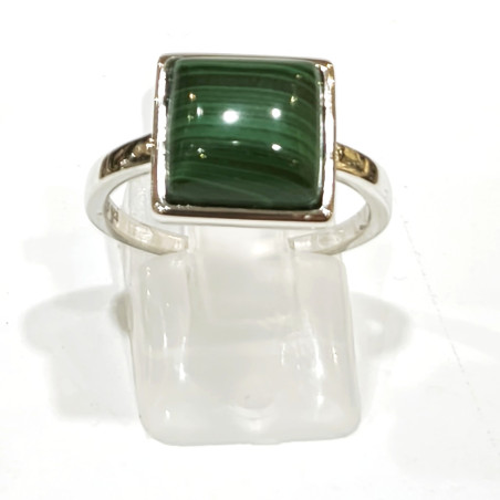 Bague Malachite Argent 925 Cabochon