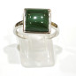 Bague Malachite Argent 925 Cabochon