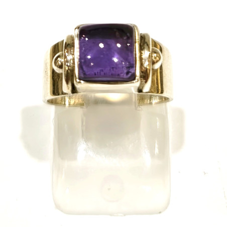 Bague Améthyste Argent 925 Cabochon