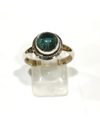 Bague Fluorite Bleue Argent 925 Taille 60