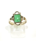Bague Agate verte Argent 925 Taille 52
