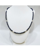 Collier Lapis-Lazuli Argent 925 20 cm + 5