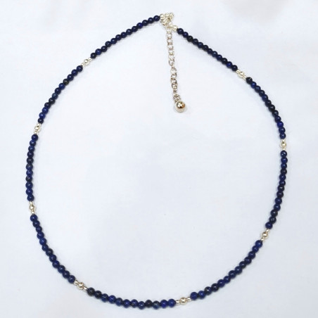 Collier Lapis-Lazuli Argent 925 20 cm + 5