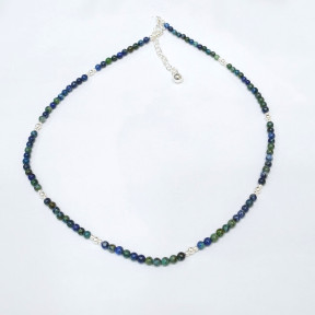 Collier Azurite Argent 925 20 cm + 5