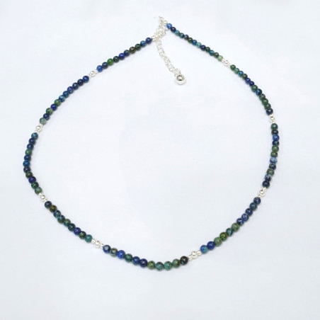 Collier Azurite Argent 925 20 cm + 5