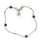 Bracelet Lapis-lazuli Argent 925 Chaînette réglable