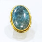 Bague Apatite Laiton Plaqué OR Taille Ajustable Collection NIIKI PARIS