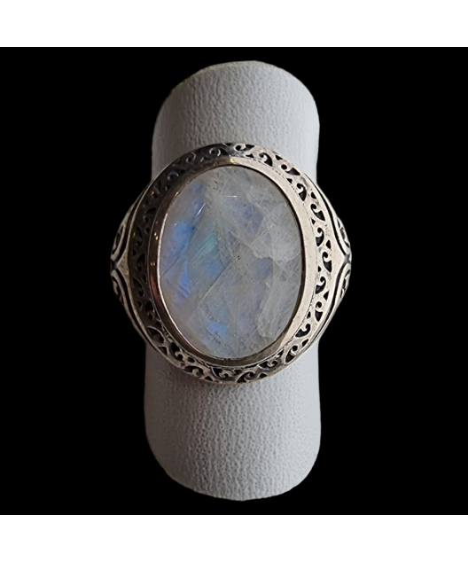 Bague Pierre de lune argent 925 Taille 60