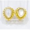 Boucles Nacre Laiton Plaqué Or Collection NIIKI PARIS