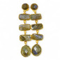 Boucles Labradorite Argent 925 Plaqué Or Vermeil