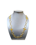 Collier Sautoir 94 cm Abeilles Laiton Plaqué Or Collection NIIKI PARIS