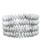 Bracelet Howlite Disques de Pierres