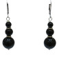 Boucles Obsidienne Œil Céleste Acier Inox