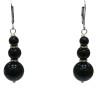 Boucles Obsidienne Œil Céleste Acier Inox