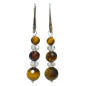 Boucles Œil de Tigre Facetté Acier Inox