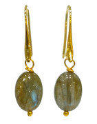 Boucles Labradorite Plaquées Or