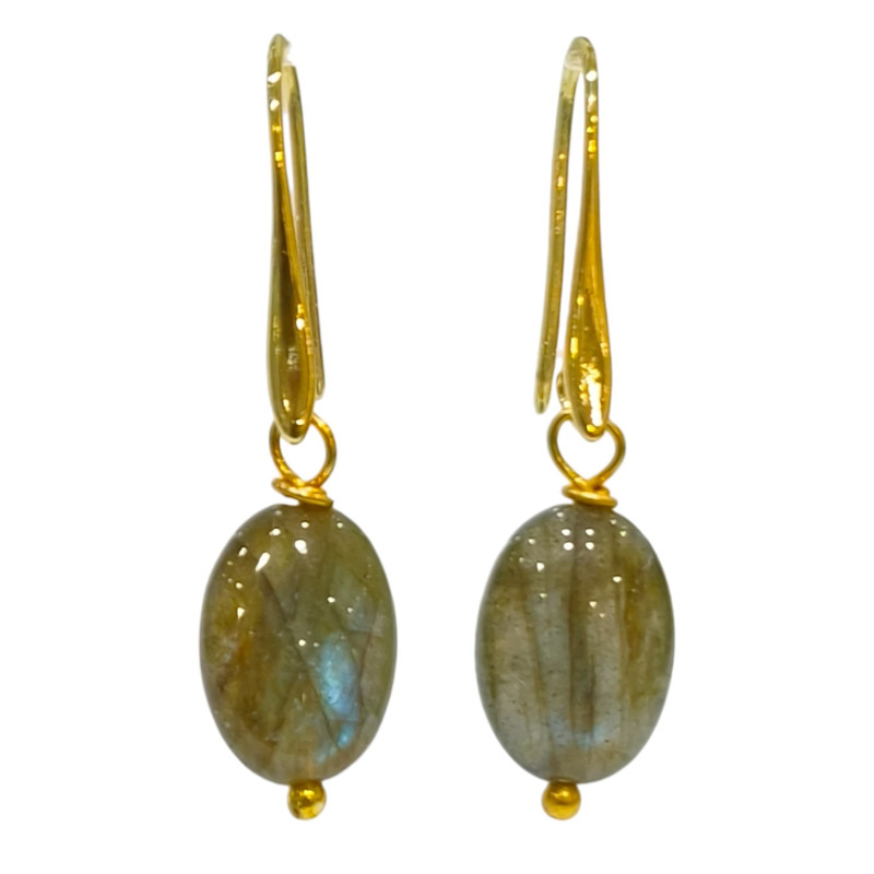 Boucles Labradorite Plaquées Or