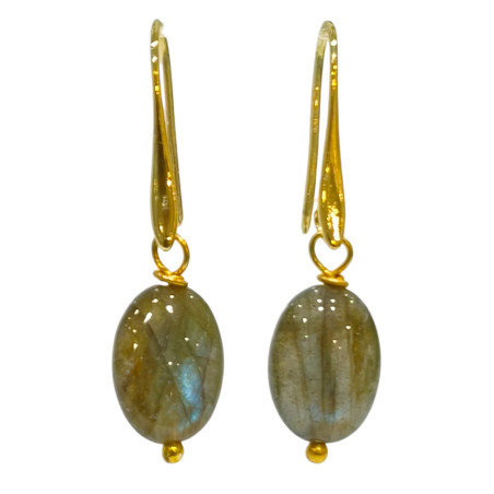 Boucles Labradorite Plaquées Or
