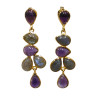 Boucles Labradorite et Améthyste Argent 925 Plaqué Or "vermeil" Collection NIIKI PARIS