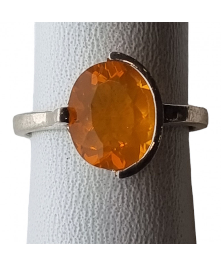 Bague Opale de feu Argent 925 Taille 54