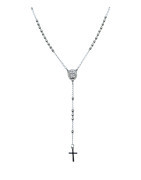 Collier Style Chapelet Acier Inox 68cm + 5