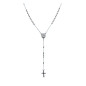 Collier Style Chapelet Acier Inox 68cm + 5
