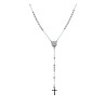 Collier Style Chapelet Acier Inox 68cm + 5