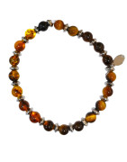 Bracelet Ambre et Œil de Tigre Gamme Bien-Être  Protection et Optimisme