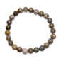 Bracelet Jaspe monochrome pierres rondes