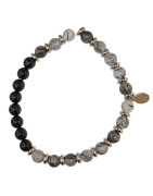 Bracelet Tourmaline et Quartz Rutile Gamme Bien-Être Bouclier Vital