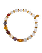 Bracelet Jaspe Mokaïte et Pierre de Lune Gamme Bien-Être Super Girl