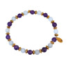 Bracelet Améthyste et Aigue Marine Gamme Bien-Être Equilibre Parfait