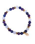Bracelet Améthyste Calcédoine Lapis-Lazuli Gamme Bien-Être Calme Intérieur