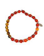 Bracelet Cornaline et Œil de Tigre Gamme Bien-Être Force Intérieure