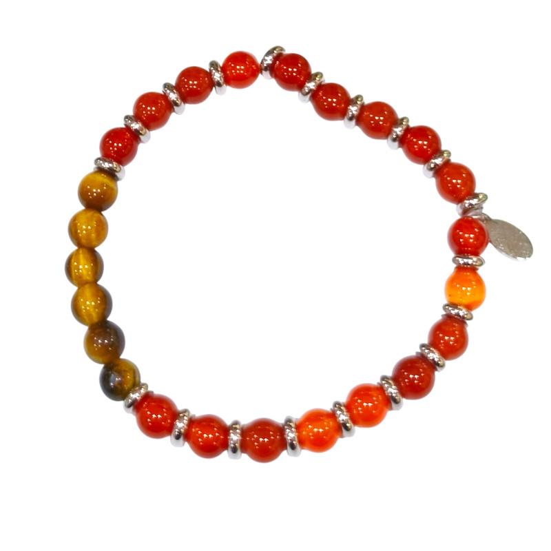 Bracelet Cornaline et Œil de Tigre Gamme Bien-Être Force Intérieure