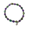Bracelet Améthyste et Turquoise Africaine Gamme Bien-Être Relaxation et Antistress