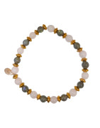 Bracelet Labradorite Quartz Rose Gamme Bien-Être Lâcher Prise