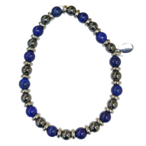 Bracelet Hématite Lapis-Lazuli Gamme Bien-Être Anti Déprime