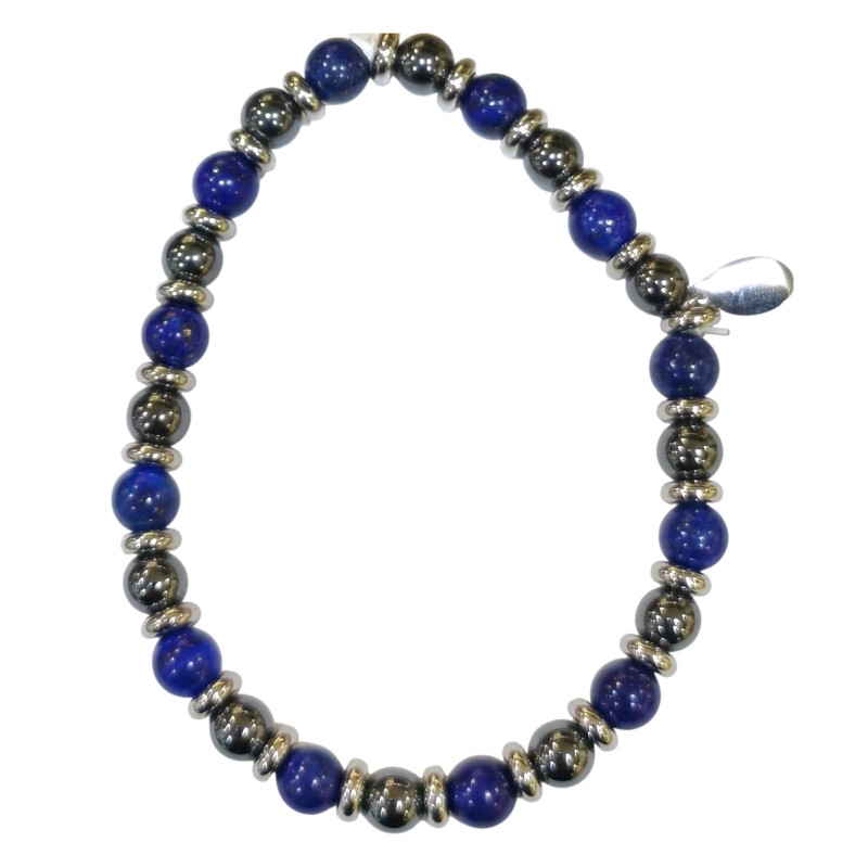 Bracelet Hématite Lapis-Lazuli Gamme Bien-Être Anti Déprime