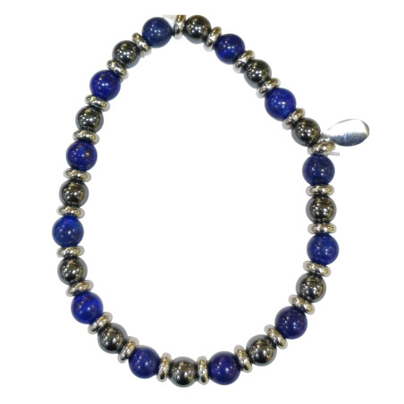 Bracelet Hématite Lapis-Lazuli Gamme Bien-Être Anti Déprime