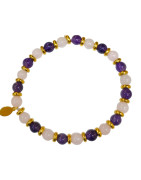 Bracelet Améthyste Quartz Rose Gamme Bien-Être Bonne Nuit