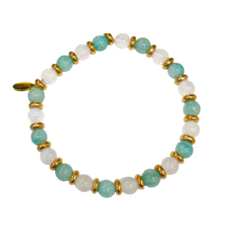 Bracelet Amazonite Pierre de Lune Gamme Bien-Être Essence Féminine