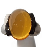 Bague Opale de feu Argent 925 Taille 57