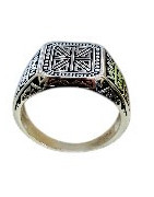 Bague Argent 925 Type Chevalière Taille 68 (s)