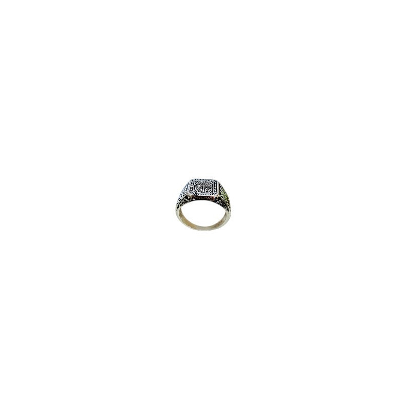 Bague Argent 925 Type Chevalière Taille 68 (s)