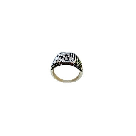 Bague Argent 925 Type Chevalière Taille 68 (s)